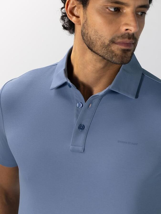 State Of Art Polo Shirt Korte Mouw Poloshirt Soft Piqué Lichtblauw - Foto 4