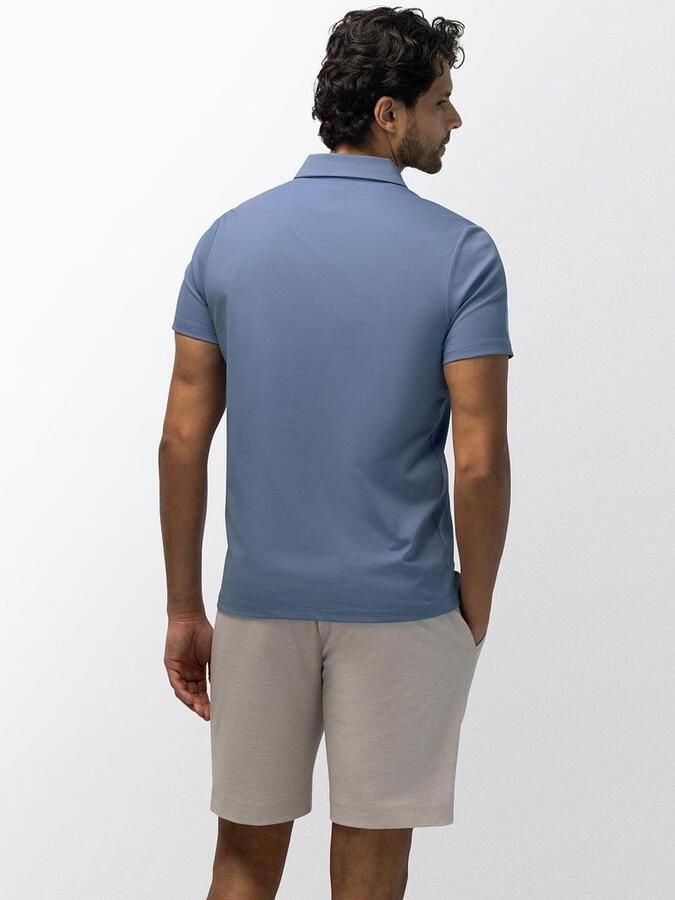 State Of Art Polo Shirt Korte Mouw Poloshirt Soft Piqué Lichtblauw - Foto 6