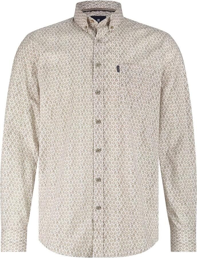 State of Art Shirt Poplin Print Beige