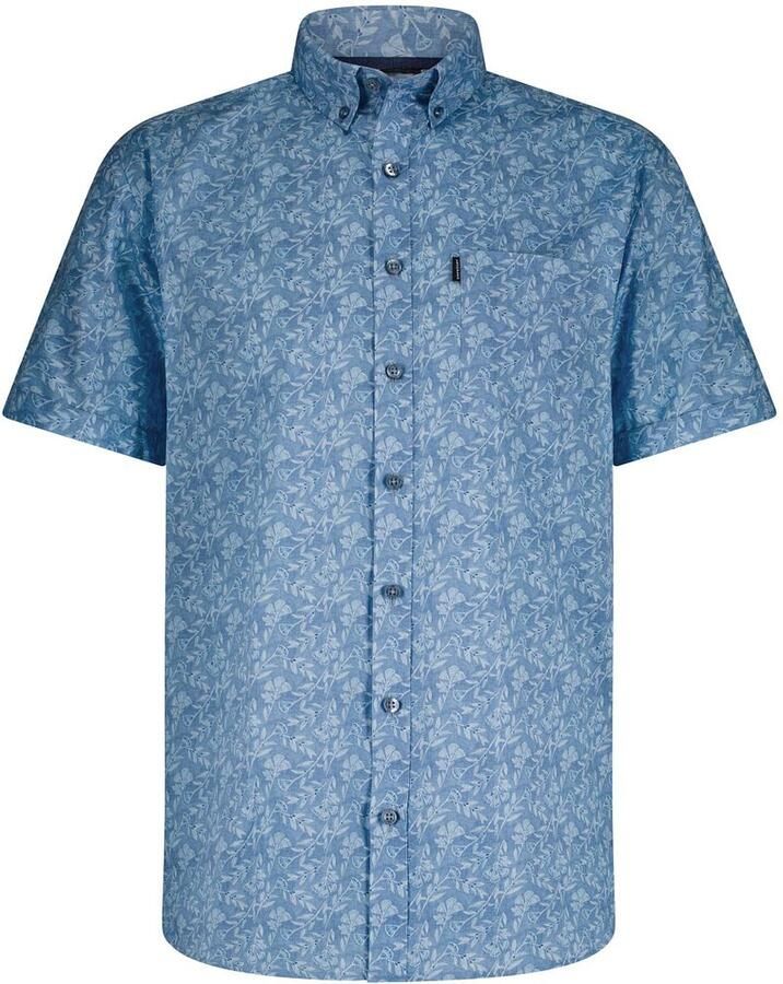 State Of Art Overhemd Lange Mouw Short Sleeve Overhemd Leafs Blauw - Foto 5
