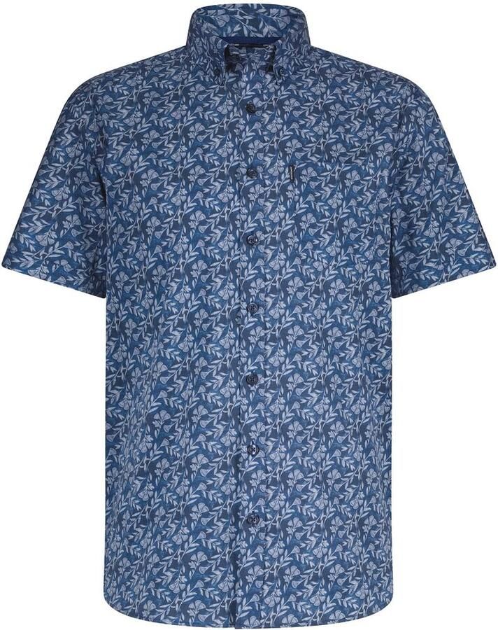 State Of Art Overhemd Lange Mouw Short Sleeve Overhemd Leafs Navy - Foto 4