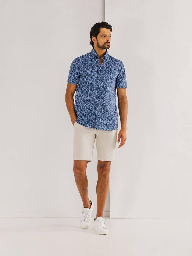 State Of Art Overhemd Lange Mouw Short Sleeve Overhemd Leafs Navy - Foto 2