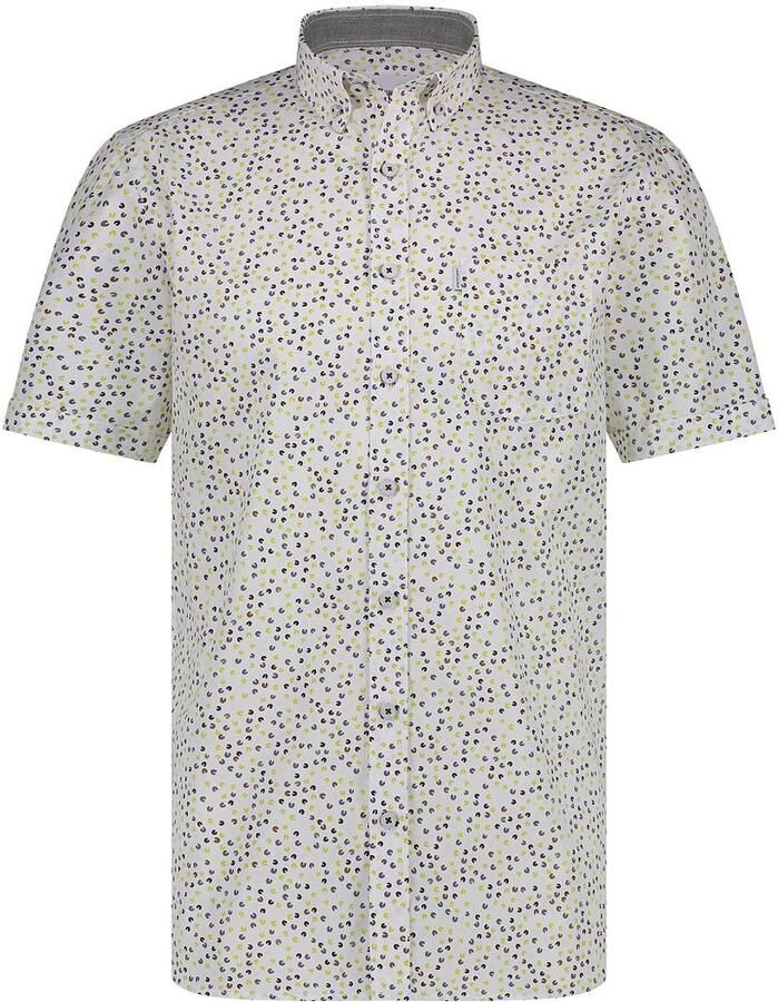 State Of Art Overhemd Lange Mouw Short Sleeve Overhemd Print Groen - Foto 3