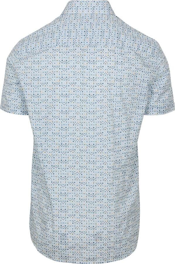 State Of Art Overhemd Lange Mouw Short Sleeve Overhemd Print Lichtblauw - Foto 2