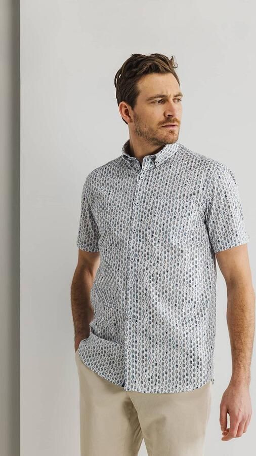 State Of Art Overhemd Korte Mouw Short Sleeve Overhemd Print Popli - Foto 3