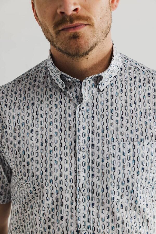 State Of Art Overhemd Korte Mouw Short Sleeve Overhemd Print Popli - Foto 2