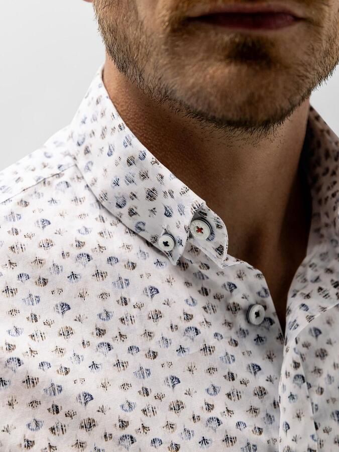 State of Art Short Sleeve Shirt Print Wit - Foto 2