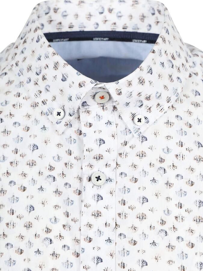 State of Art Short Sleeve Shirt Print Wit - Foto 4