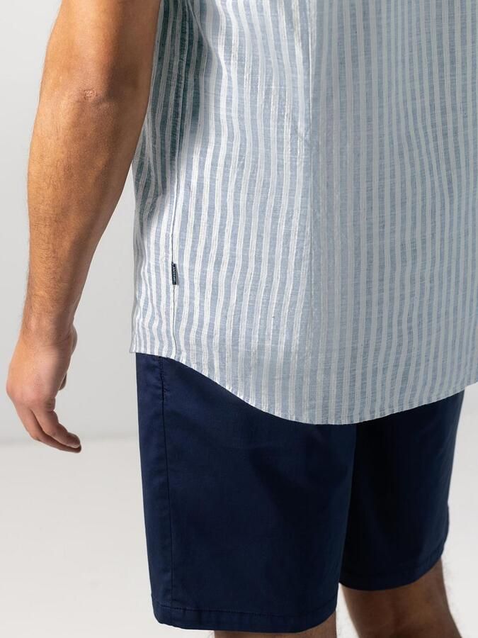 State Of Art Overhemd Korte Mouw Short Sleeve Shirt Stripe Blauw - Foto 5