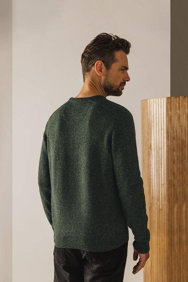 State of Art Crew-Neck Pullover in Trendy Stijl Green Heren - Foto 3