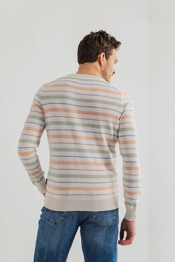 State Of Art Sweater Trui Streep Beige - Foto 4