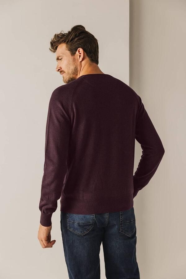 State Of Art Sweater Trui Structure Contrast Bordeaux - Foto 2