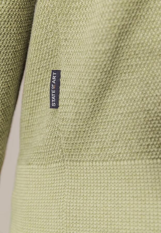 State Of Art Sweaters Trui Structure V-Neck Groen - Foto 5