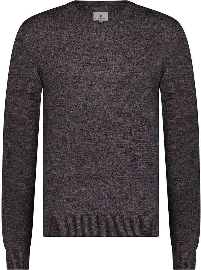 State of Art Paarse V-Hals Trui met Wijde Pasvorm Purple Heren - Foto 2