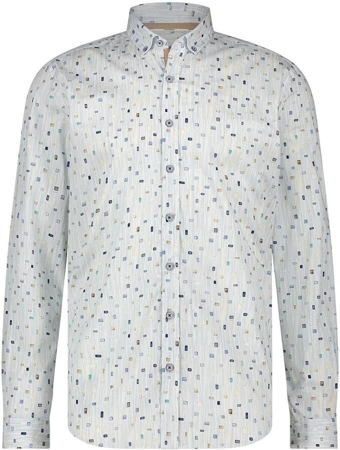 State Of Art Overhemd Lange Mouw Twill Overhemd Print Lichtblauw - Foto 7