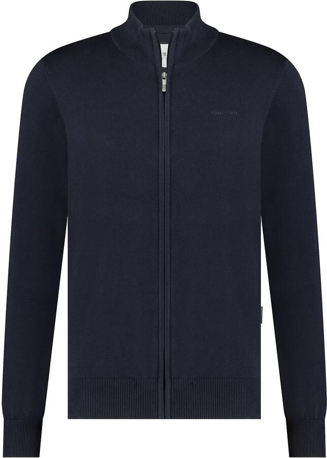 State of Art fijngebreid vest donkerblauw - Foto 4