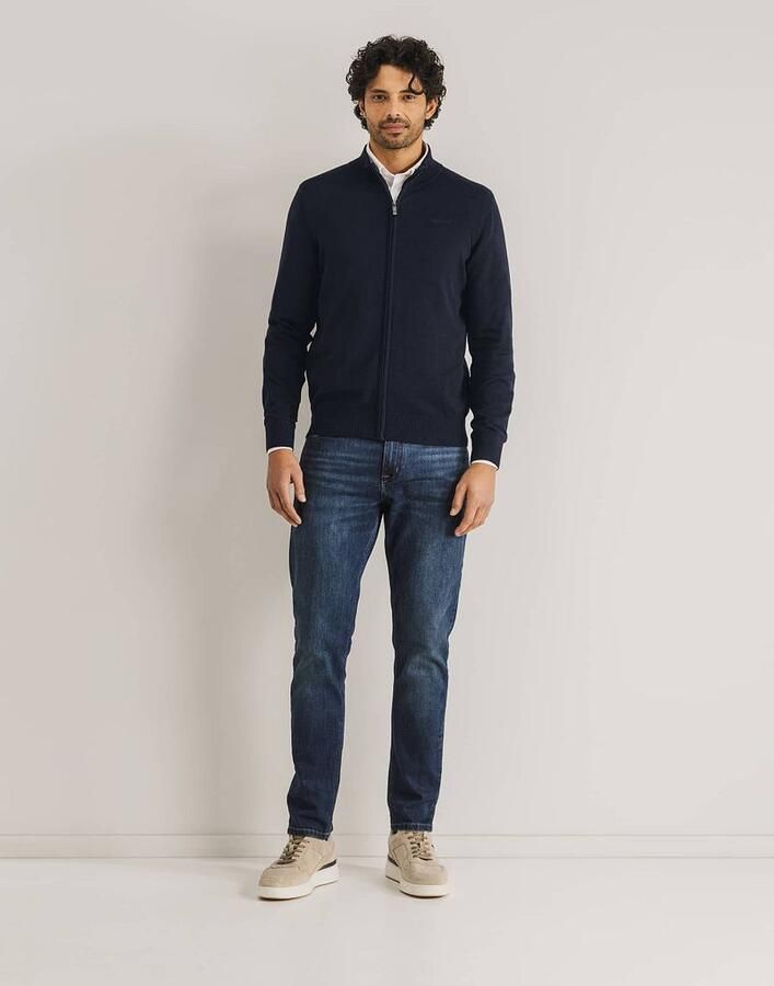 State of Art fijngebreid vest donkerblauw - Foto 5