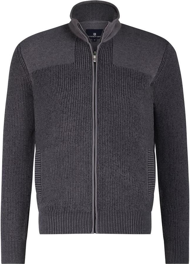State of Art Vest Structure Contrast Antraciet