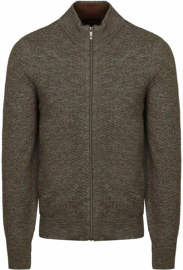 State of Art Vest Structure Melange Bruin