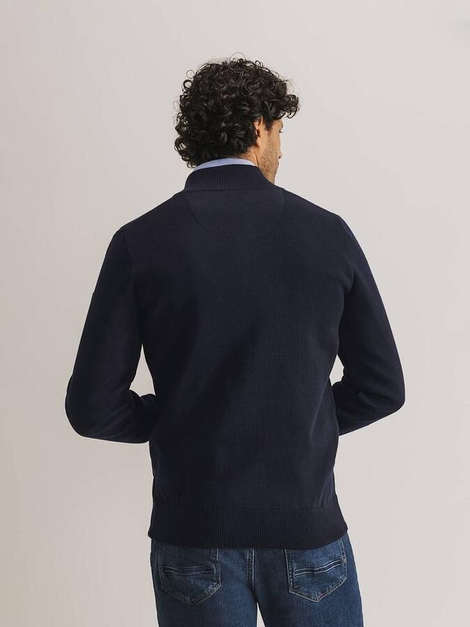 State of Art Vest Wol Blend Navy - Foto 4