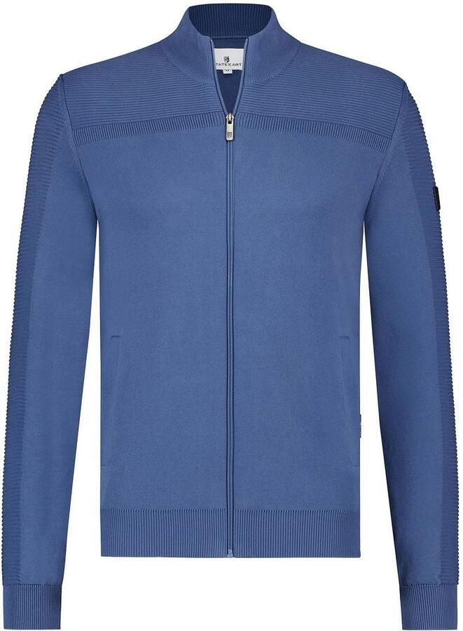 State of Art Blauw Vest met Rits Heren Blue Heren