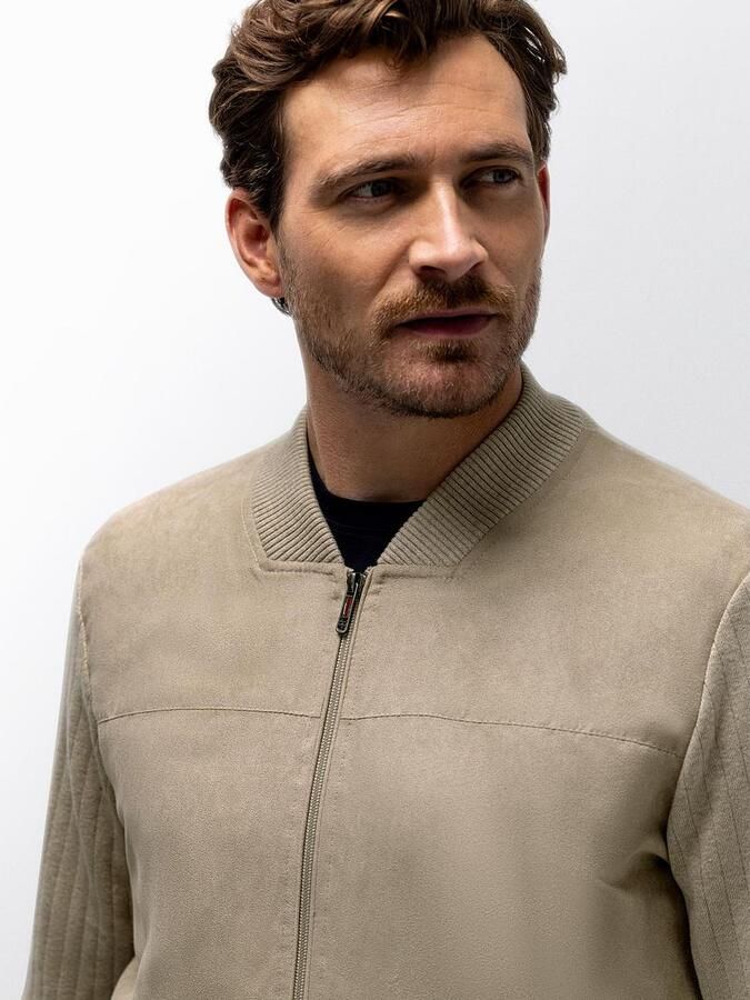 State of Art Vest Zip Bomber Beige - Foto 4
