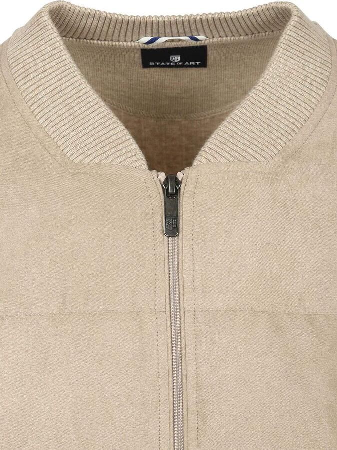 State of Art Vest Zip Bomber Beige - Foto 5
