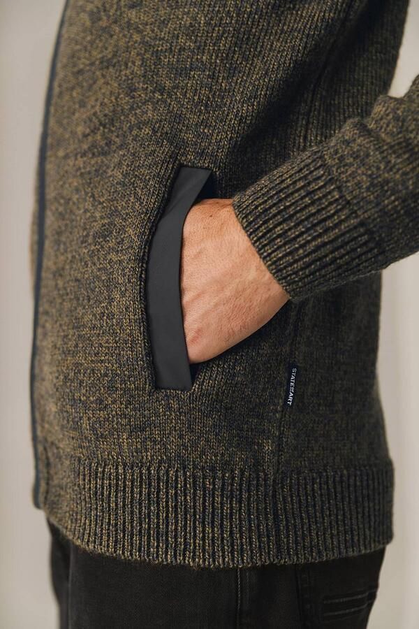State of Art Vest Zip Structuur Bruin - Foto 2