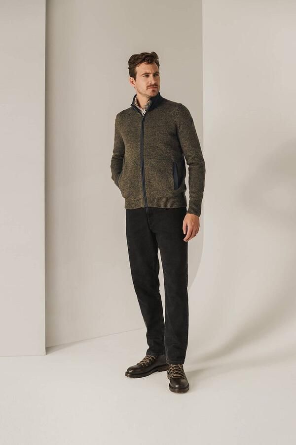 State of Art Vest Zip Structuur Bruin - Foto 4