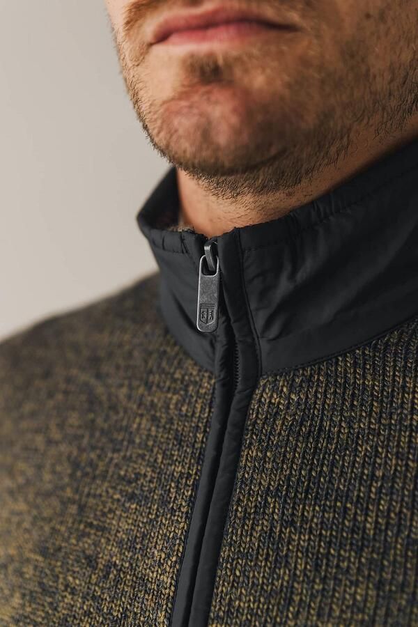 State of Art Vest Zip Structuur Bruin - Foto 5