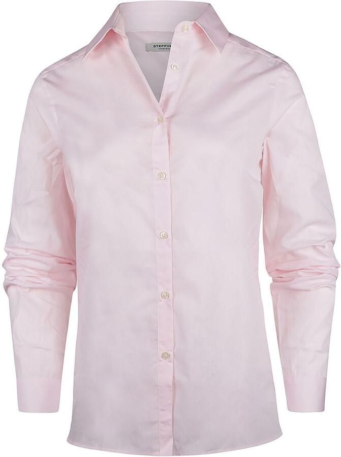 Steppin' Out Blouse Bibi Poplin Dames Lichtroze