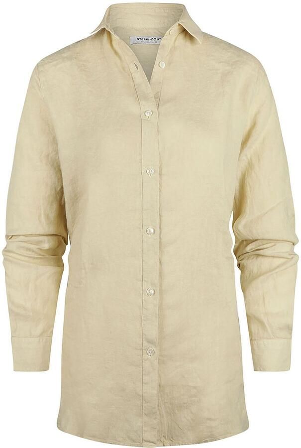 Steppin' Out Blouse Dames Lotte Linnen Sand - Foto 1