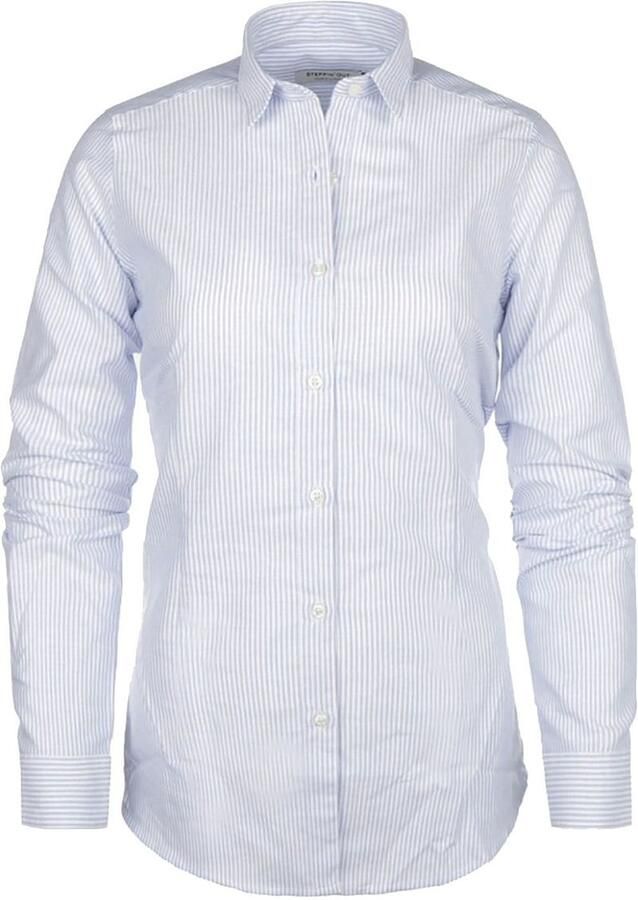 Steppin' Out Blouse Lauren Strepen Lichtblauw