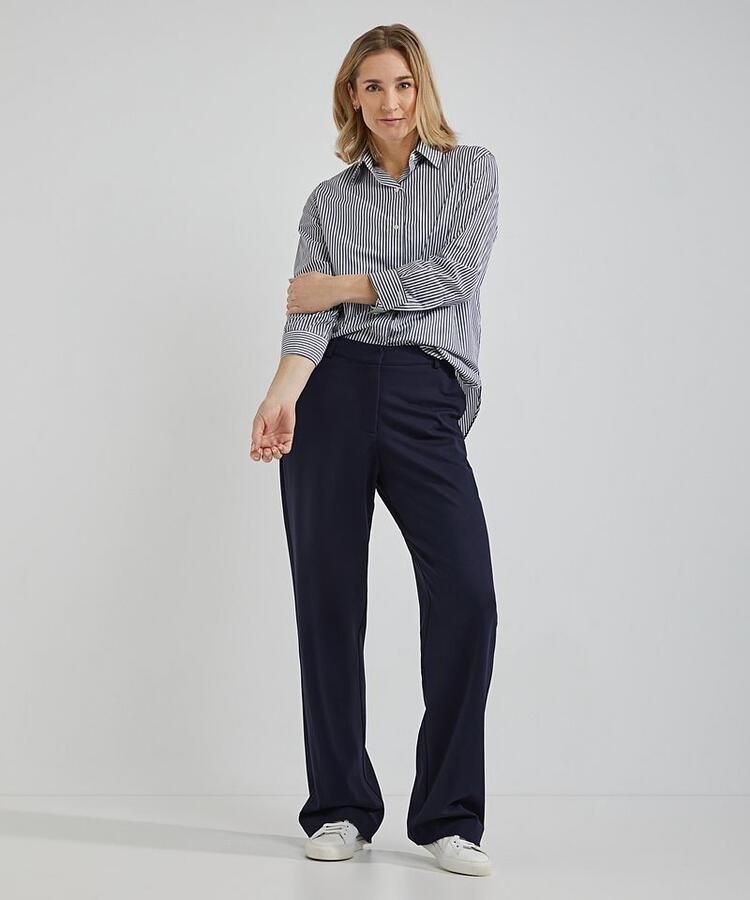 Steppin' Out Blouse Sara Poplin Streep Blauw - Foto 4
