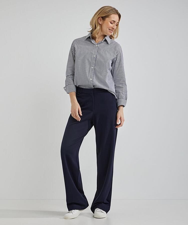 Steppin' Out Blouse Sara Poplin Streep Blauw - Foto 5