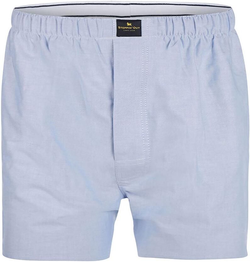 Steppin' Out Boxer Blue Oxford