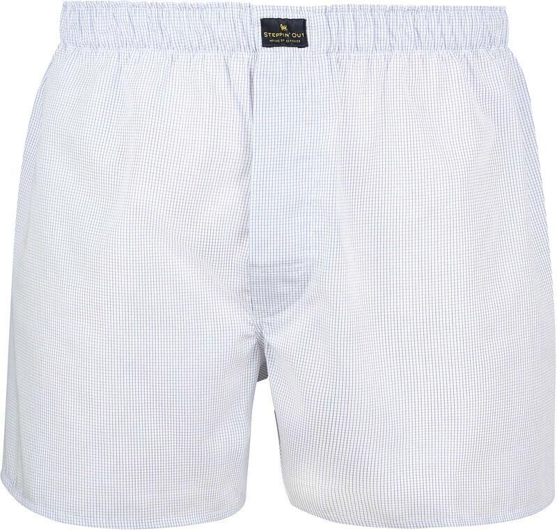 Steppin' Out Boxer Checky Blauw