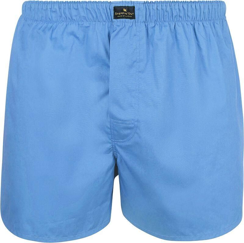 Steppin' Out Boxer Mid Blue Poplin