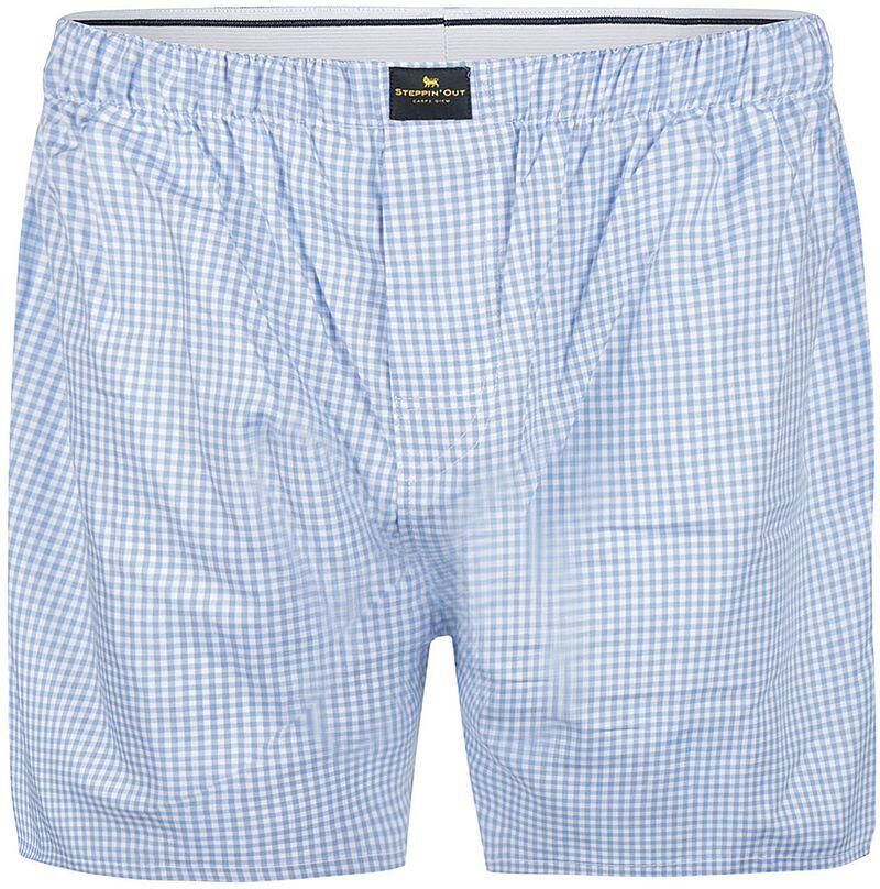 Steppin' Out Boxer Vichy Blauw