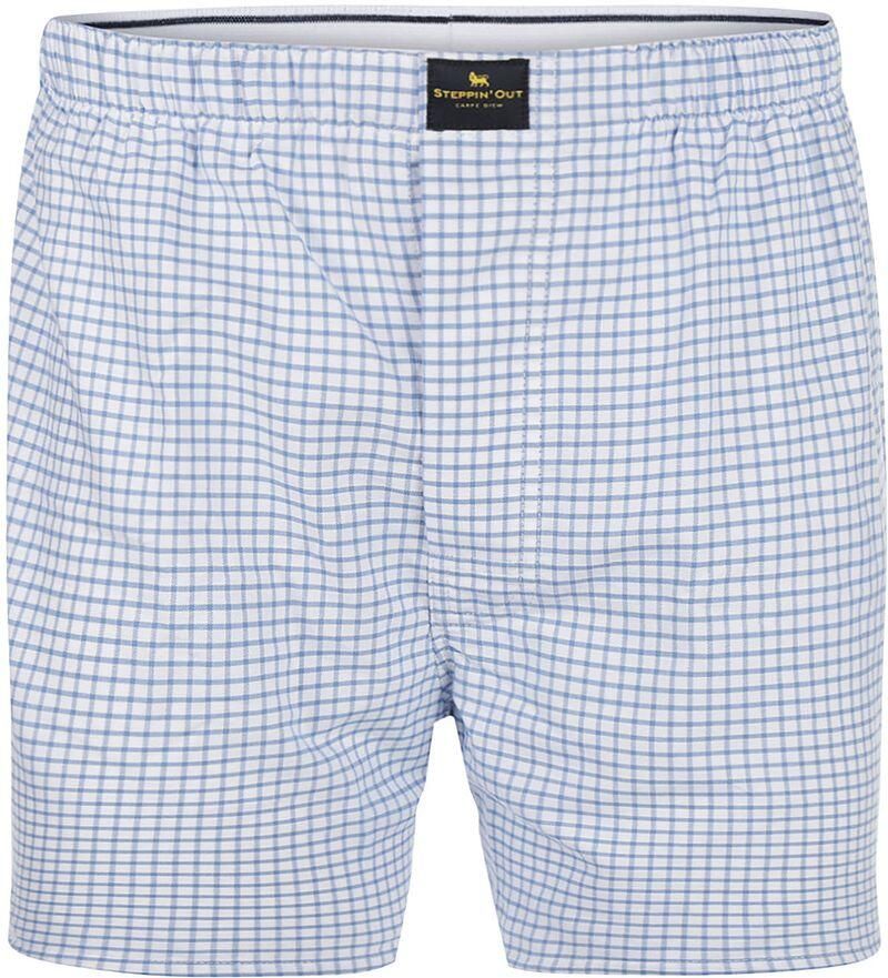 Steppin' Out Boxershort Oxford Ruiten Lichtblauw - Foto 1