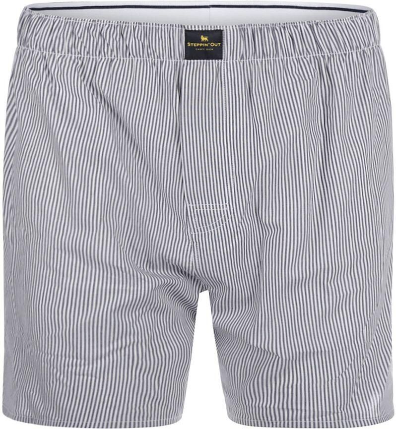 Steppin' Out Boxershort Oxford Streep Navy