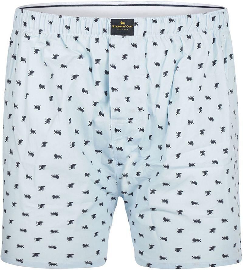 Steppin' Out Boxershort Print Poplin Lichtblauw - Foto 2