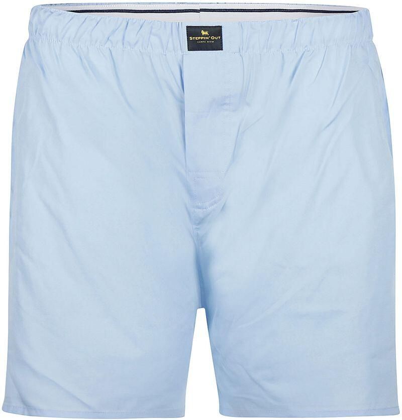 Steppin' Out Boxershort Solid Poplin Lichtblauw