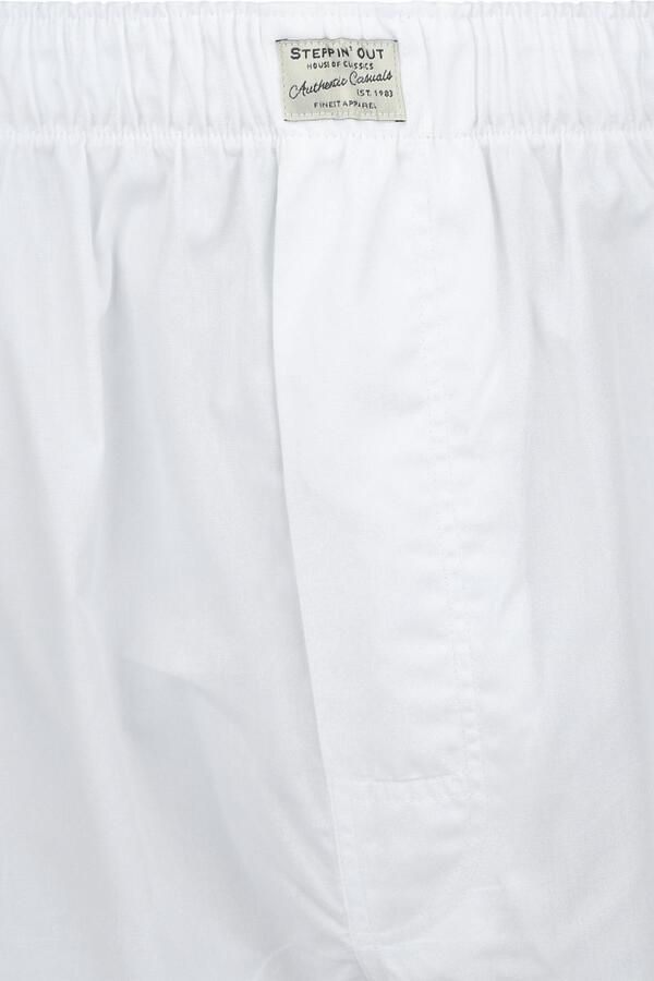 Steppin' Out Boxershort Solid Poplin Wit - Foto 3