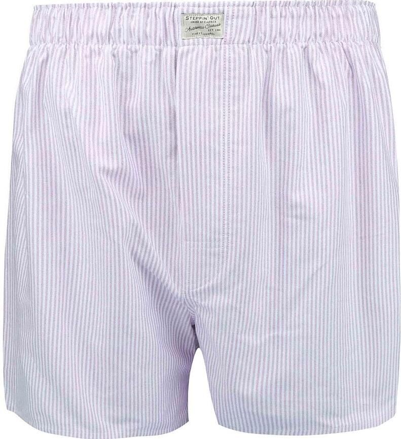 Steppin' Out Boxershort Striped Oxford Paars