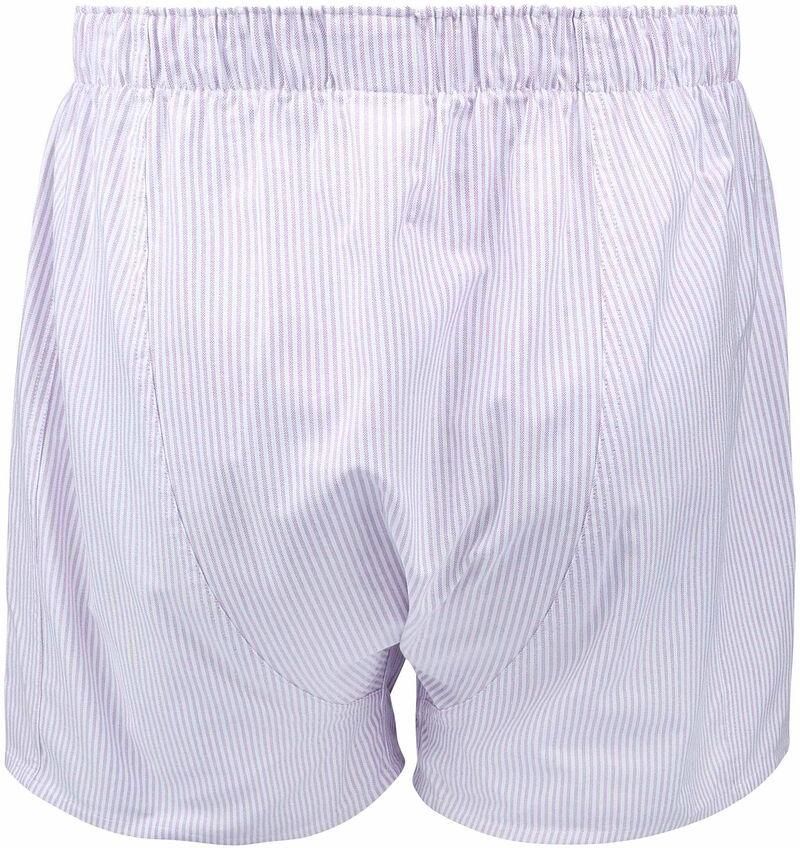 Steppin' Out Boxershort Striped Oxford Paars - Foto 2