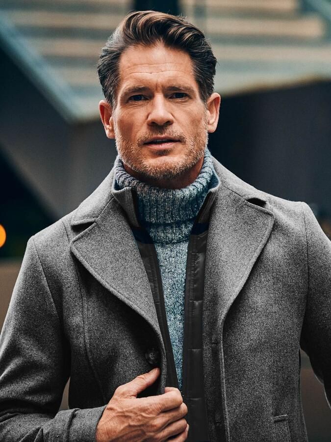 Steppin' Out Caban Coat Wol Grijs