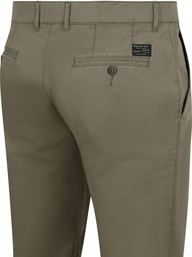 Steppin' Out Chino Newbury Light Twill Olijfgroen - Foto 4