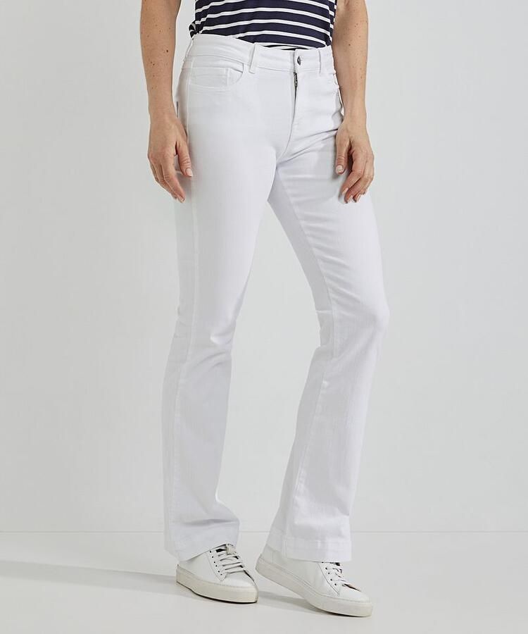 Steppin' Out Dames Flared Jeans Wit - Foto 2