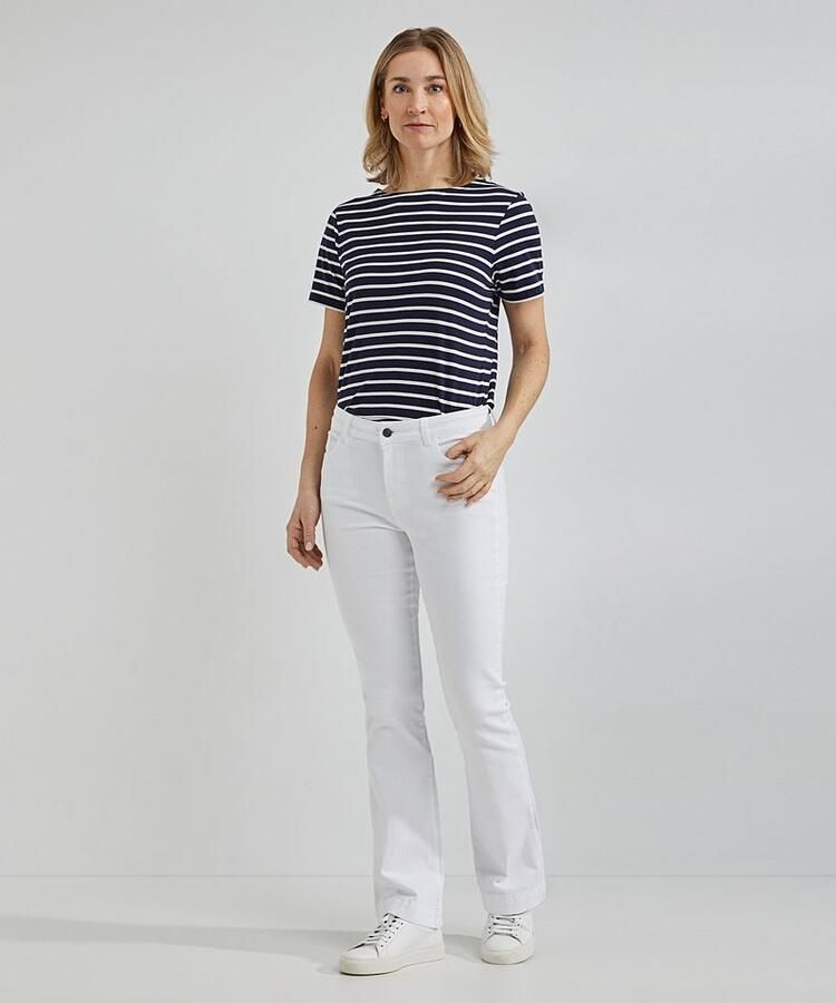 Steppin' Out Dames Flared Jeans Wit - Foto 3